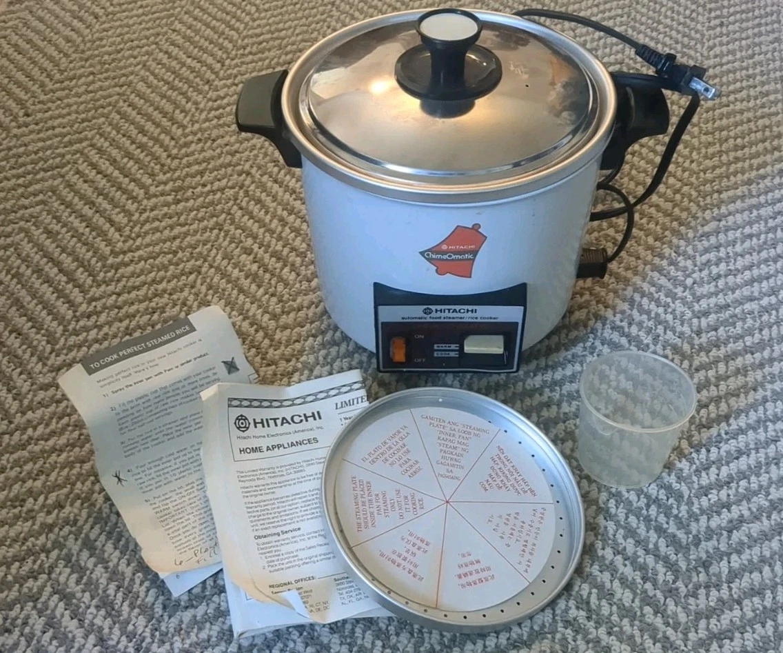 Vintage Hitachi ChimeOmatic Rice Cooker 5.6 Cups Model RD-4053