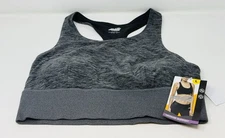 Avia Women's Active Long Line Sports Bra - GRAY - Size Large (12-14)