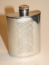 Edwin Blyde Celtic Collection  Hip Flask - 6oz  approx capacity.Unused