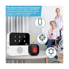 WiFi Smart Life Wireless Caregiver Pager Life Alert System, 4 SOS Call Buttons..