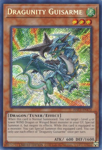 Dragunity Guisarme HAC1-EN172 Secret Rare Hidden Arsenal: Chapter 1