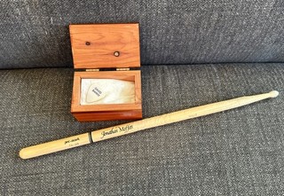 Dave Barry Guitar Pic & Jonathan Moffett Drumstick Janet Concert Memorabilia