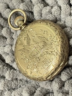 antico orologio da tasca ELGIN 95 inciso cassa cacciatore c 1889 7 jewels 6s leva