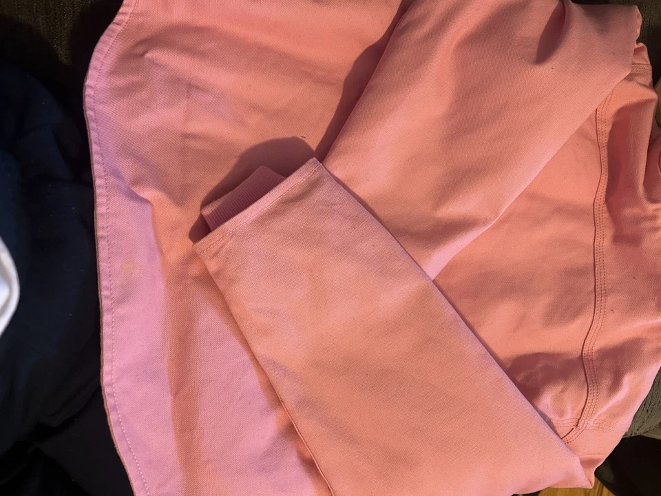 Carhartt Jacket Girls Small 7-8 Pink Hooded Sherpa Lined Canvas Workwear Coat - Image 2 of 4