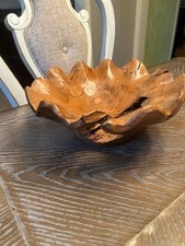 Handcrafted Teak Root Live Edge Decorative Bowl 11"