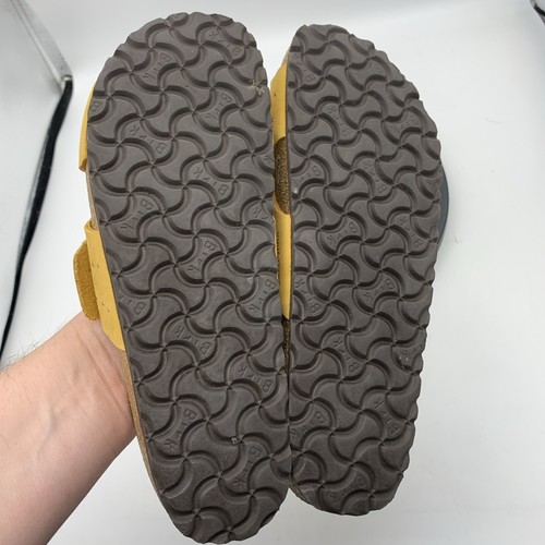 Birkenstock Siena Women's size 40 Yellow Gold Rivet Sandals Slide Nubuck Leather - Picture 6 of 6