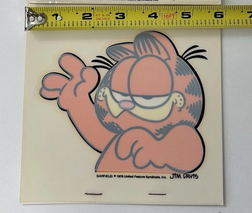 Garfield Cat Car Window Stick Ons Cling Decal NOS Vintage - Picture 4 of 5