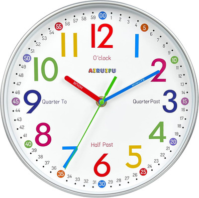 Telling Time Teaching Clock - Learning Clock for Kids - Kids Wall Clocks for Bed