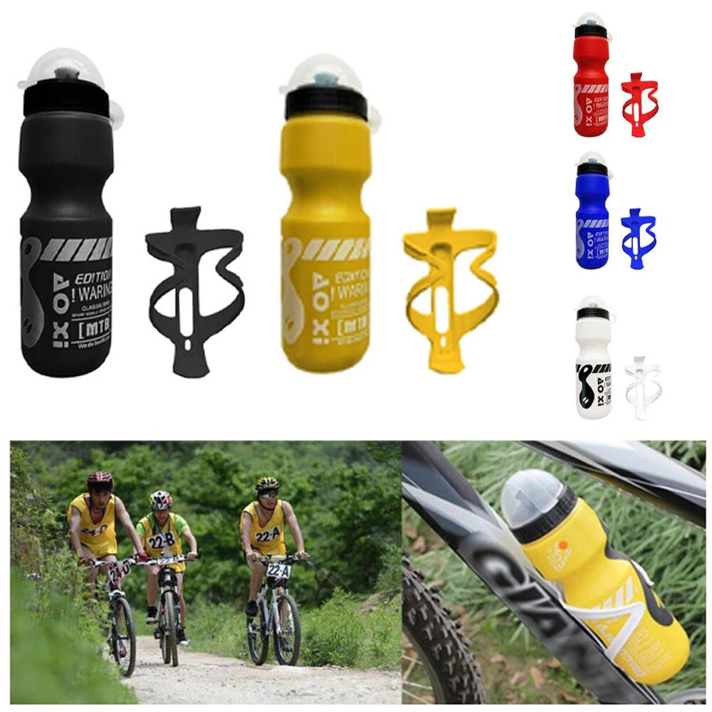 Bike Bicycle Water Bottle and Holder Cage Drink Bottle 750ml Outdoor