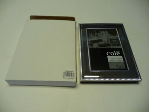 Brand New Cole Street Fine Crafted 4x6 Picture Frame Photo Silver Shiny Tiled Ebay