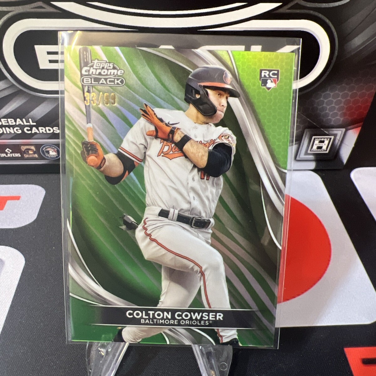 2024 Topps Chrome Black Colton Cowser RC Green 33/99 Orioles | eBay