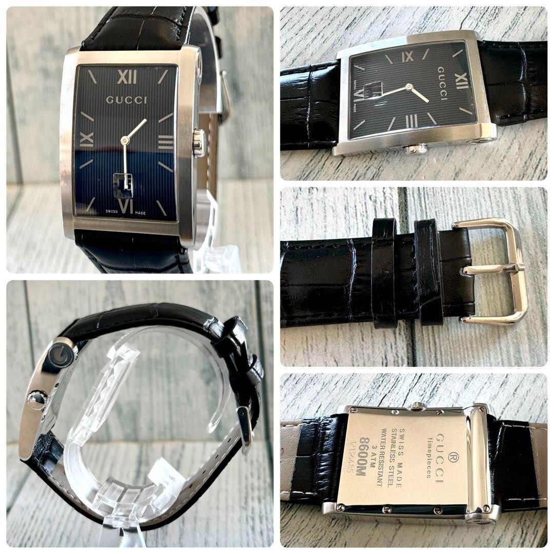 Gucci 8600M Watch Quartz 30mm Men's Black Dial Swiss Made