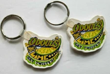 Vintage O'DOUL'S AND LIME GET TWISTED SET OF 2 KEYCHAINS NEW