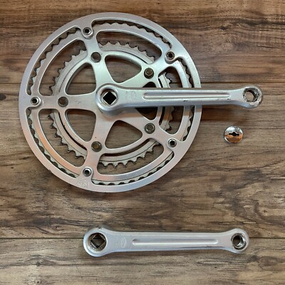 Vintage SR Sprint 165 Crankset 52 40 Double Silver