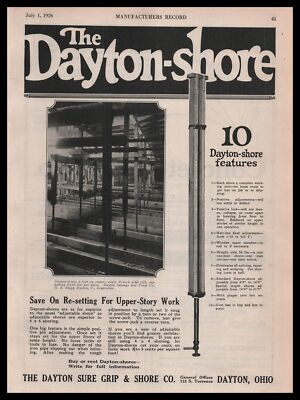 1926 Dayton Sure Grip & Shore Co. Photo Ohio Savings & Trust Building Print Ad