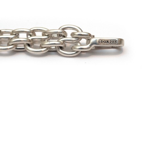 Nuovo Bracciale DAVID YURMAN Uomo 10mm Naufragio Argento Sterling Catena Misura Media - Foto 7 di 7