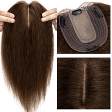 Natural Hairline Women Hair Topper Hairpiece Clip in 100 Real Human Hair Wiglet