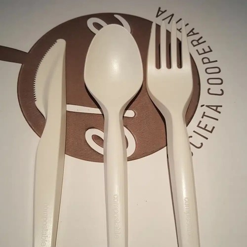 Trío De Cubiertos En Materbi Desechables Compostables Ekoe 200 Pz - Afbeelding 3 van 4