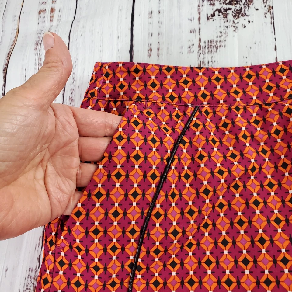 EP Pro Golf Skort Womens 4 Orange Purple Geometric Active Tennis Foreign Affairs - Image 4 of 4