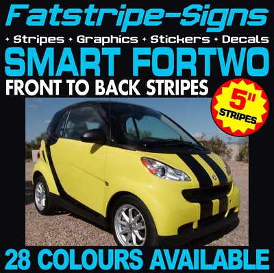 to fit SMART CAR FORTWO STRIPES GRAPHICS STICKERS DECALS COUPE ...