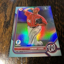 2022 Bowman 1st Edition Andry Lara Prospect Sky Blue Foil #BPPF70 Nationals E60
