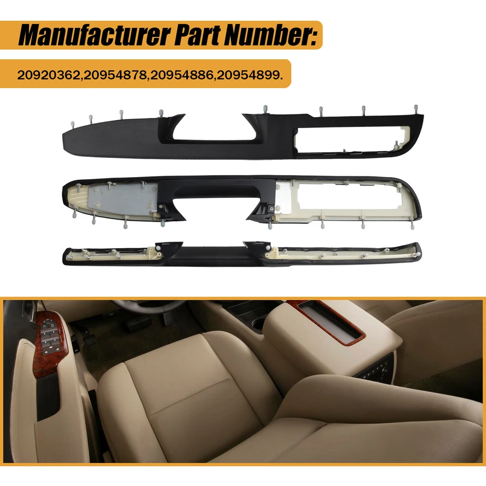 Reparación reposabrazos puerta delantera lateral izquierda negro para Tahoe Silverado 2010-2014 Foto 4 de 4