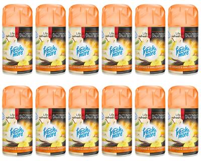 Fresh & More Lufterfrischer Nachfüller (12er Pack) 250ml Birne-Keks & Vanille