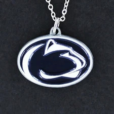 PENN STATE Necklace - Enamel Pewter Charm Nittany Lions NCAA College Gift PA