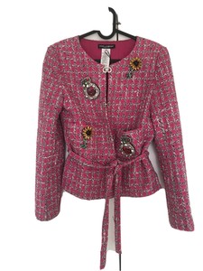 Dolce Gabbana Pink Embellished Tweed Jacket Ebay