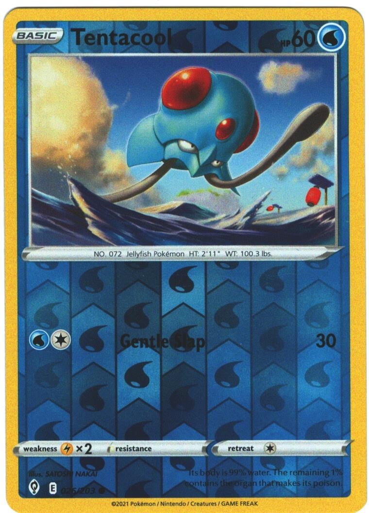 Tentacool 26/203 Evolving Skies Reverse Holo Common Pokemon Card TCG 026/203