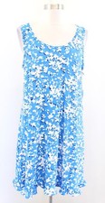 NWT Draper James Blue Floral Soft Knit Nightie Sleep Shift Dress Size S / M