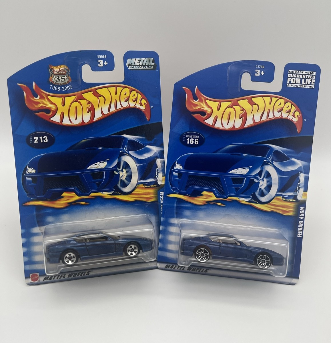 HOT WHEELS Ferrari 456M Blue Diecast 1/64 #166 2001/2003 2