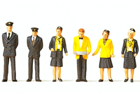 Preiser 10375 Bahnpersonal 6 Figuren H0 1:87 Handbemalt Neu
