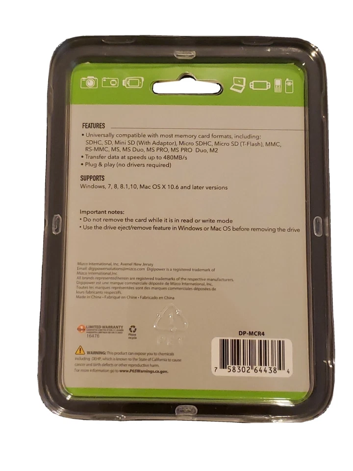 Digipower Universal 42-in-1 Multi Card-Reader/Writer DP-MCR4 New Sealed - Image 3 of 4