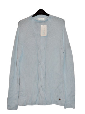 Artigiano Weekend Pullover mit Zopfmuster Blau Größe M DH100 CC 03