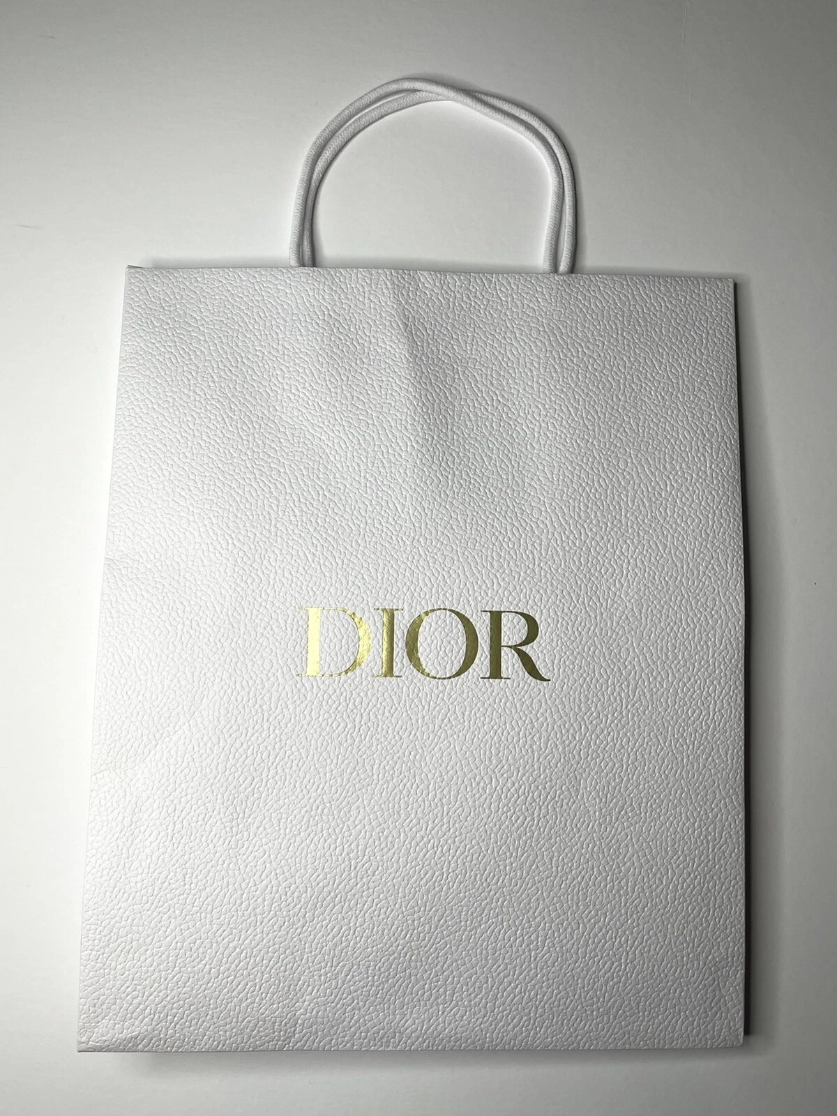 Sac à provisions caillou blanc Dior AUTHENTIQUE moyen 14 x 6 3/4” 17 1/2”