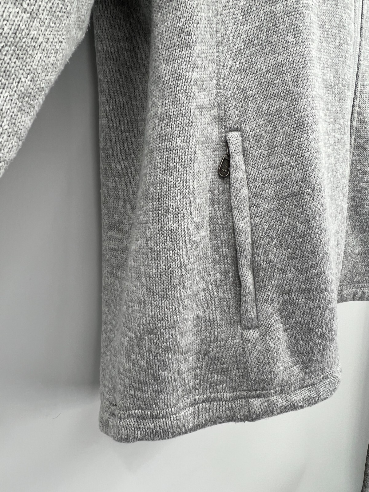 Orvis Light Gray Polyester Soft Full Zip Knit Jac… - image 9