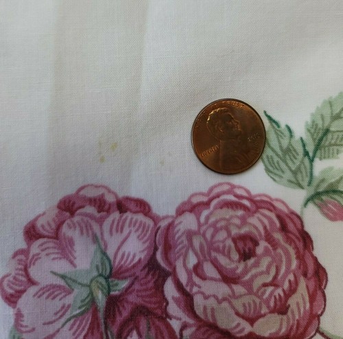 Vintage Fieldcrest Floral Cherry Blossom Dot Twin Flat Sheet Percale 64x92 Spots - Picture 8 of 9