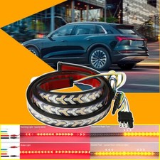 60" Truck Tailgate Strip LED Sequential Turn Signal Brake Tail Reverse Light Bar