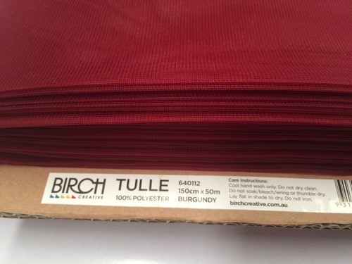 13 DIFFERENT COLOURS : BIRCH POLYESTER TULLE FABRIC : 150CM WIDE : $5.50 P/M - Picture 24 of 29