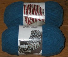 Lot of 2 Skeins, Bernat Blanket Yarn, 5.3 oz, 108 yds, 745 Dark Teal