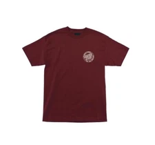 Santa Cruz MFG CLUB DOT S/S Burgundy Distressed Graphic Regular Men's T-Shirt