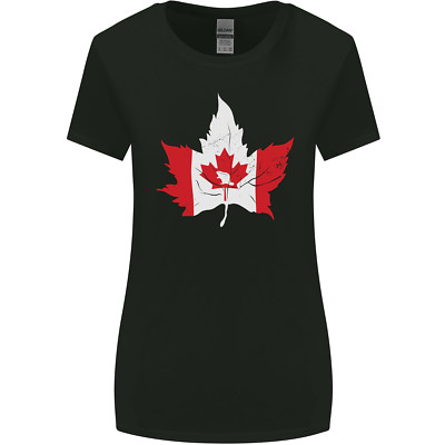 Canadian Maple Leaf Flag Canada Beaver Damen breiter geschnittenes T-Shirt
