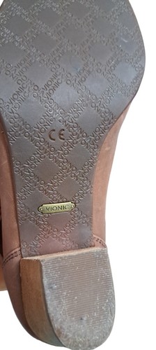 Vionic Shoes Womens Boots Size 9.5 Rory Buckle Back Zip Block Heel Brown Leather - Picture 8 of 12