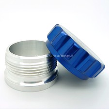 1" 25MM I.D BLAU ALUMINIUM Anschweißen EINFÜLLSTUTZEN & DECKEL Heizöl Wasser Tankzelle