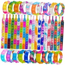 60 Pcs Pop Bracelet Bubble Fidget Toys for Party Favors, Hand Finger 60pcs