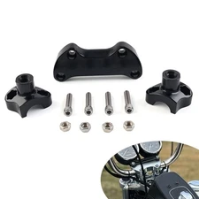 1.7"Handlebar Risers Top Clamp For Harley-Davidson Dyna Street bob Softail Black