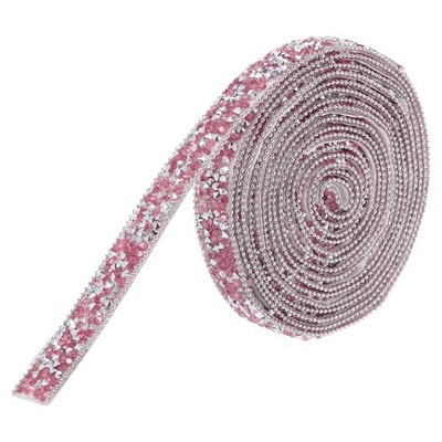 Für 3 Ruten x 0,59 Zoll Klebeband Strass Harz hellrosa