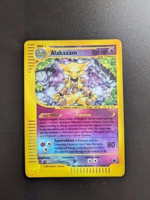 Pokémon Karte Alakazam Reverse Holo Rare 1/165 Expedition E Series 2002
