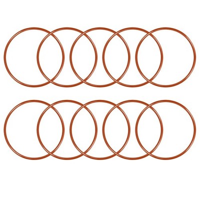 Silicone O-Ring 48mmx44mmx2mm VMQ Seal Rings Sealing Gasket Red 10PCS *rr